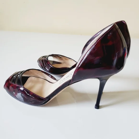 Jimmy Choo Dark Burgundy and Black Formal Shoes
